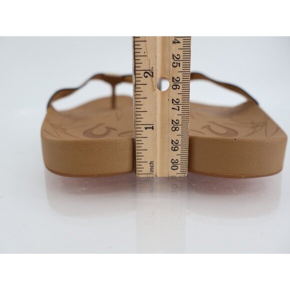 Olukai Kipe'a Slide Sandal Women Size 6 Rose Gold Metallic Thong Flip Flop - Picture 7 of 12